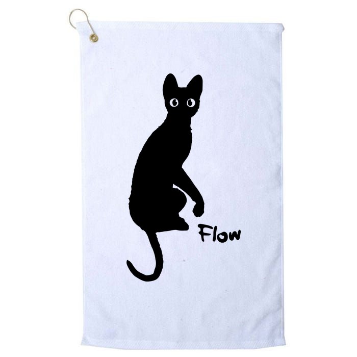 M50 Flow Movie India Ink Cat Golf Towel