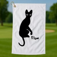 M50 Flow Movie India Ink Cat Golf Towel