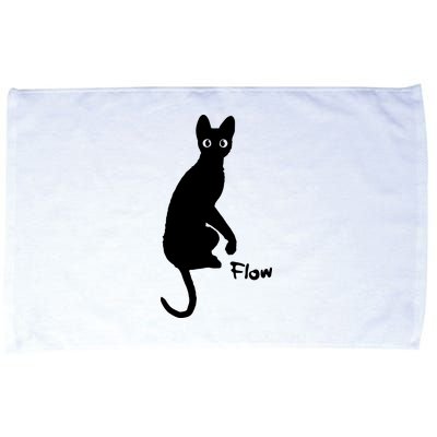 M50 Flow Movie India Ink Cat Microfiber Hand Towel