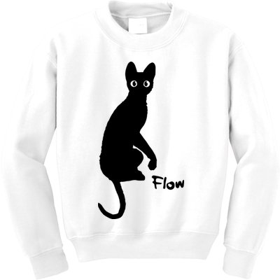 M50 Flow Movie India Ink Cat Kids Sweatshirt