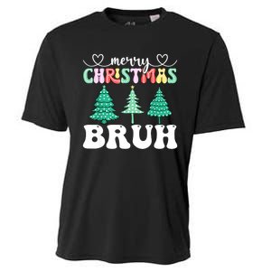 Matching Family Merry Christmas Bruh Xmas Tree Funny Gift Cooling Performance Crew T-Shirt