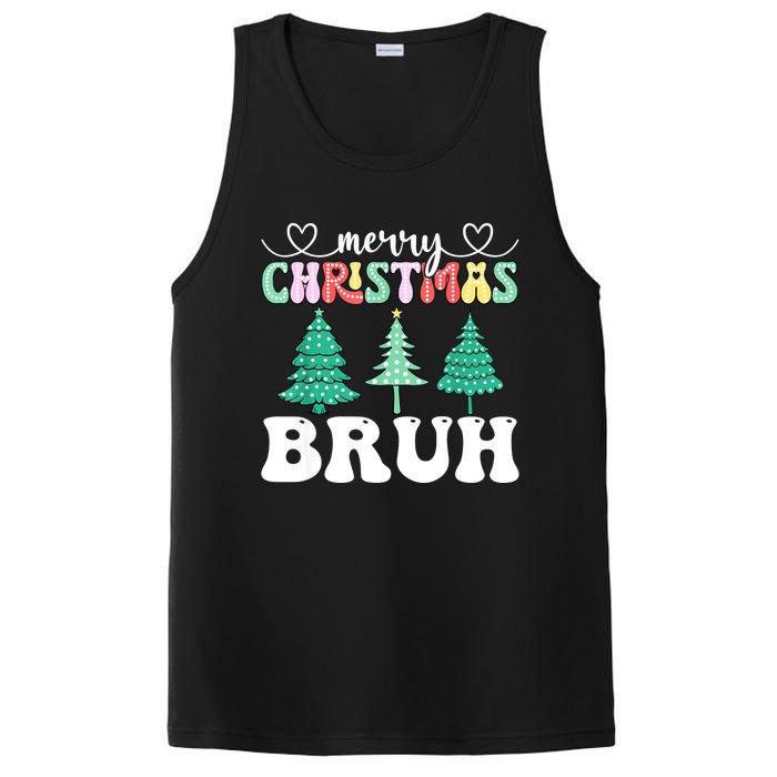 Matching Family Merry Christmas Bruh Xmas Tree Funny Gift PosiCharge Competitor Tank