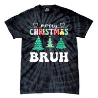 Matching Family Merry Christmas Bruh Xmas Tree Funny Gift Tie-Dye T-Shirt