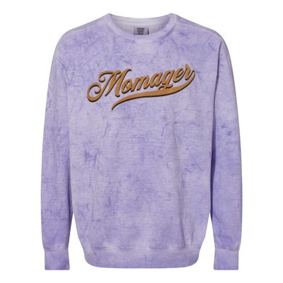 Momager Funny Mom Manager Mother's Day Colorblast Crewneck Sweatshirt