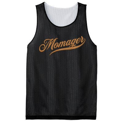 Momager Funny Mom Manager Mother's Day Mesh Reversible Basketball Jersey Tank