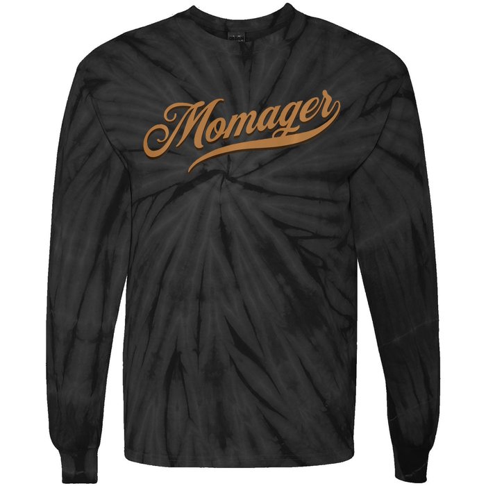 Momager Funny Mom Manager Mother's Day Tie-Dye Long Sleeve Shirt