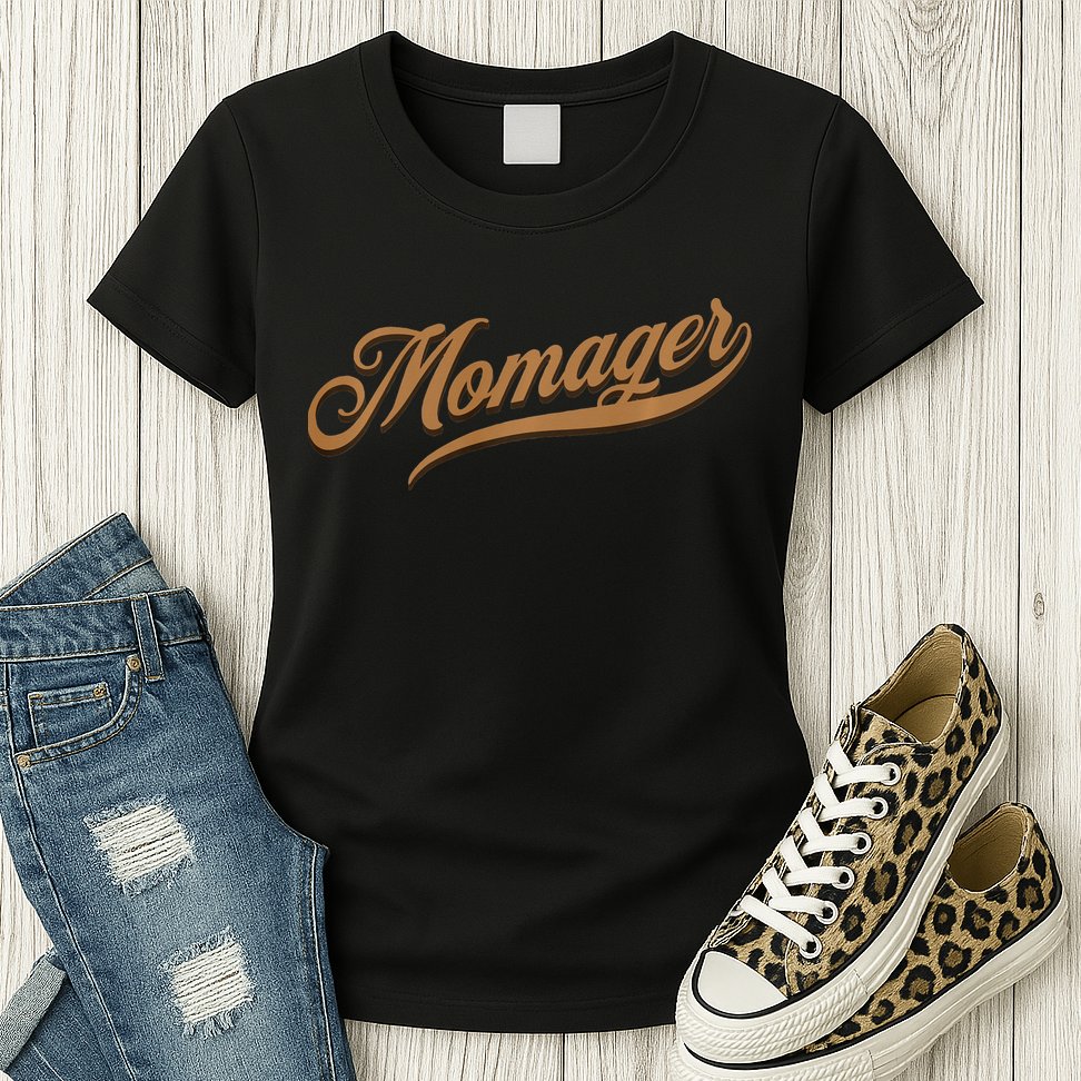 Momager Funny Mom Manager Mother's Day Womens T-Shirt