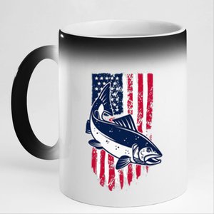 Merica Fishing 11oz Black Color Changing Mug