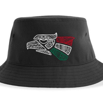 Mexico Flag Mexican Eagle Aztec Style Hecho En Mexico Sustainable Bucket Hat