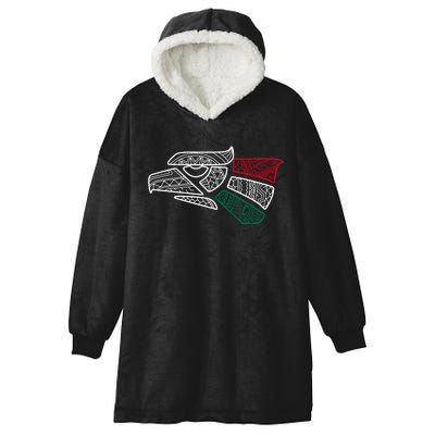 Mexico Flag Mexican Eagle Aztec Style Hecho En Mexico Hooded Wearable Blanket