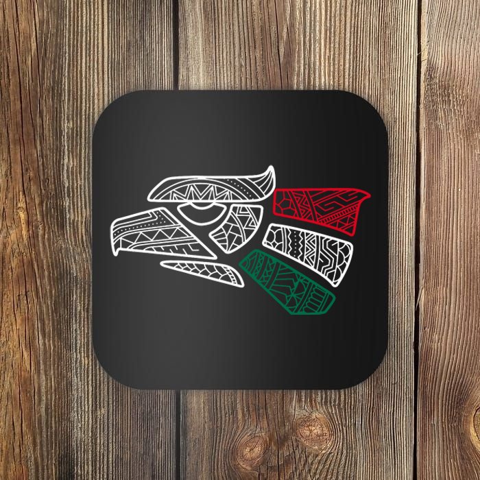 Mexico Flag Mexican Eagle Aztec Style Hecho En Mexico Coaster