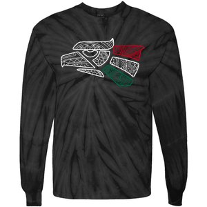 Mexico Flag Mexican Eagle Aztec Style Hecho En Mexico Tie-Dye Long Sleeve Shirt