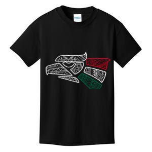 Mexico Flag Mexican Eagle Aztec Style Hecho En Mexico Kids T-Shirt