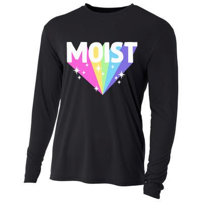 Moist Funny Meme Dank For Cool Hilarious Humorous  Cooling Performance Long Sleeve Crew