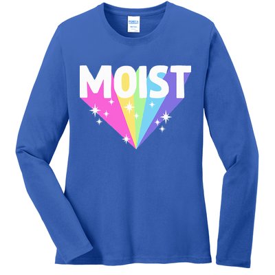 Moist Funny Meme Dank For Cool Hilarious Humorous  Ladies Long Sleeve Shirt