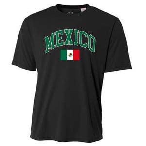 Mexico Flag Cooling Performance Crew T-Shirt