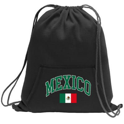 Mexico Flag Sweatshirt Cinch Pack Bag