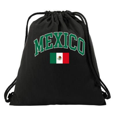 Mexico Flag Drawstring Bag