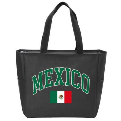 Mexico Flag Zip Tote Bag