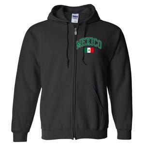 Mexico Flag Full Zip Hoodie