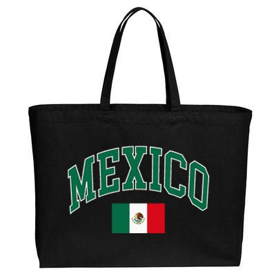 Mexico Flag Cotton Canvas Jumbo Tote