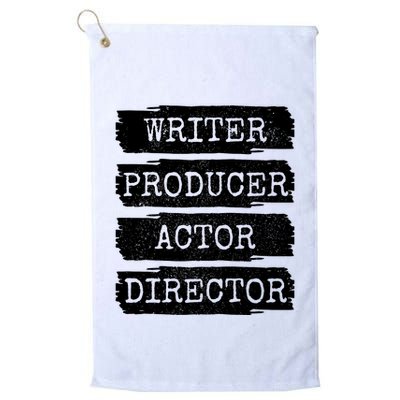 Movie Film Maker Vintage Writer Producer Actor Director Golf Towel