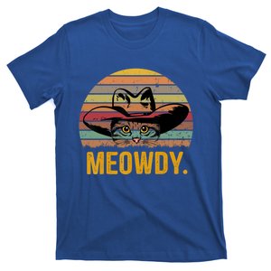 Meowdy Funny Mashup Between Meow And Howdy Love Cat Meme Meaningful Gift T-Shirt