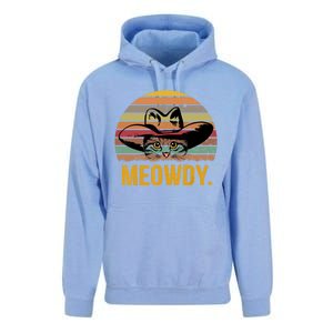 Meowdy Funny Mashup Between Meow And Howdy Love Cat Meme Meaningful Gift Unisex Surf Hoodie