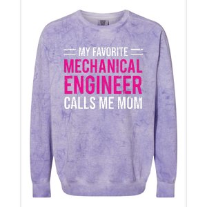 My Favorite Mechanical Engineer Calls Me Mom Colorblast Crewneck Sweatshirt