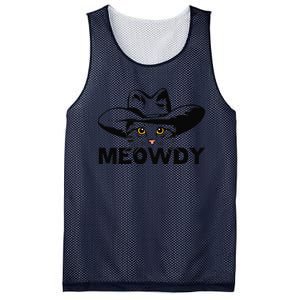 Meowdy Funny Mashup Between Meow And Howdy Cat Meme Mesh Reversible Basketball Jersey Tank