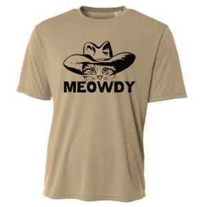 Meowdy Funny Mashup Between Meow And Howdy Cat Meme Cooling Performance Crew T-Shirt