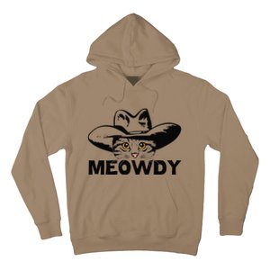 Meowdy Funny Mashup Between Meow And Howdy Cat Meme Hoodie