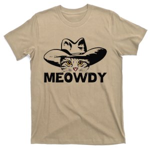 Meowdy Funny Mashup Between Meow And Howdy Cat Meme T-Shirt