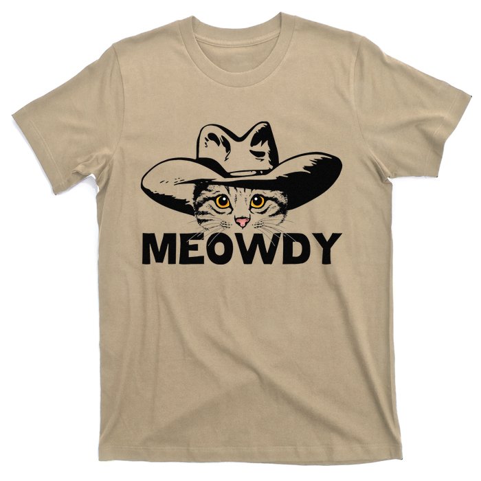 Meowdy Funny Mashup Between Meow And Howdy Cat Meme T-Shirt