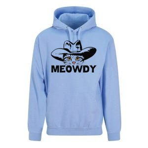 Meowdy Funny Mashup Between Meow And Howdy Cat Meme Unisex Surf Hoodie