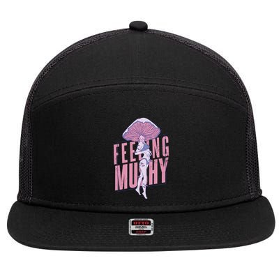 Mushroom Female 7 Panel Mesh Trucker Snapback Hat