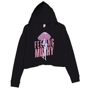 Mushroom Female Crop Fleece Hoodie