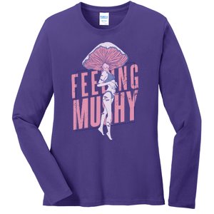 Mushroom Female Ladies Long Sleeve Shirt