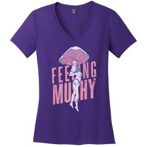 Mushroom Female Women's V-Neck T-Shirt