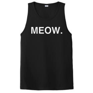 Meow Funny Minimalist Pet Kitten Cat Lover Gift PosiCharge Competitor Tank