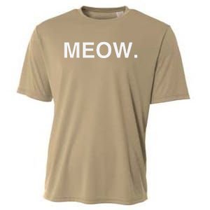 Meow Funny Minimalist Pet Kitten Cat Lover Gift Cooling Performance Crew T-Shirt