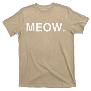 Meow Funny Minimalist Pet Kitten Cat Lover Gift T-Shirt