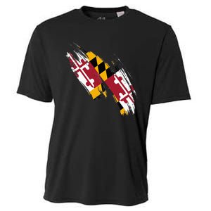 Maryland Flag Marylander Maryland Flag State Pride Cooling Performance Crew T-Shirt