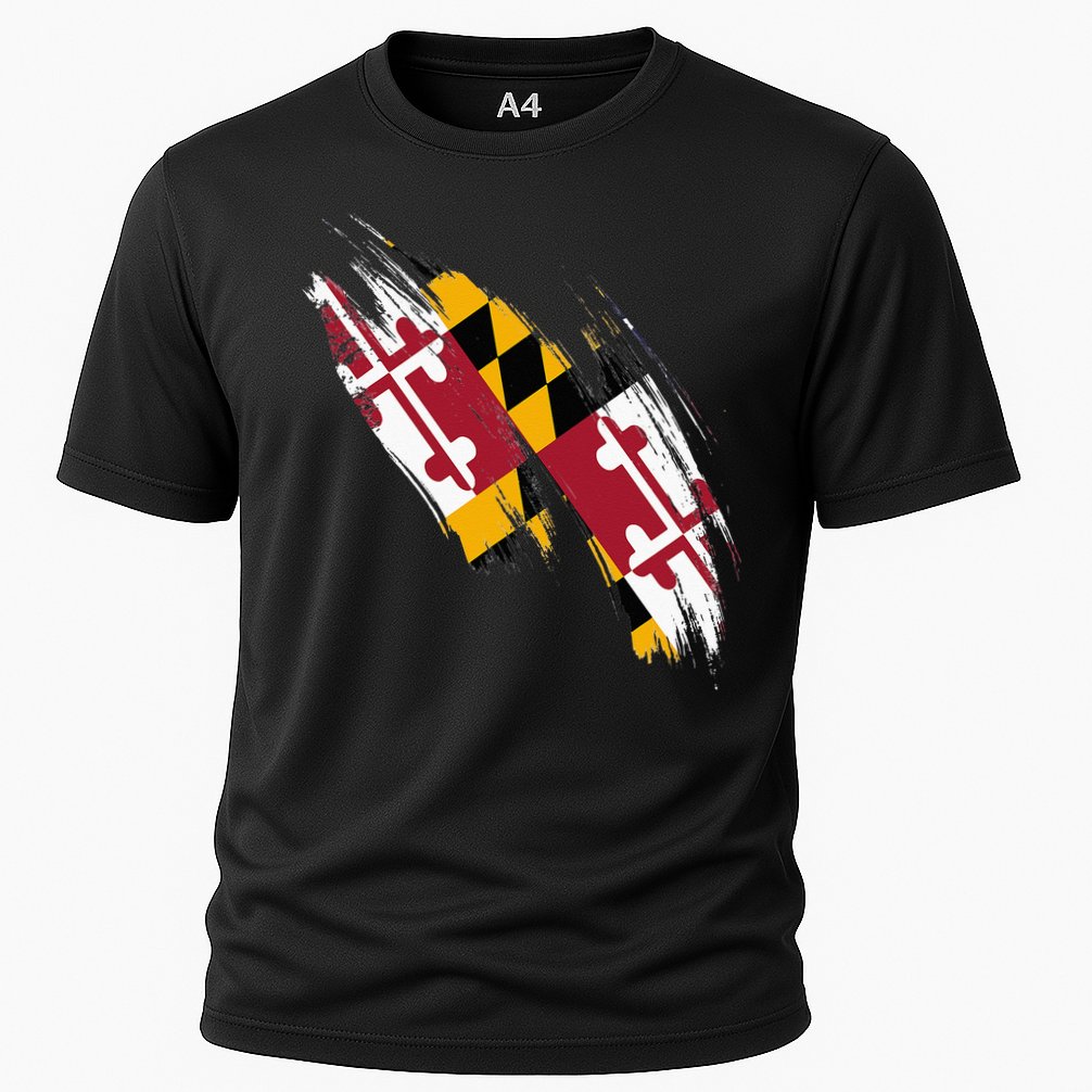 Maryland Flag Marylander Maryland Flag State Pride Cooling Performance Crew T-Shirt