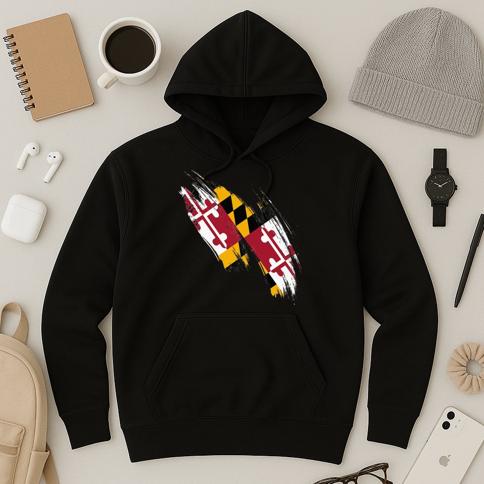 Maryland Flag Marylander Maryland Flag State Pride Hoodie