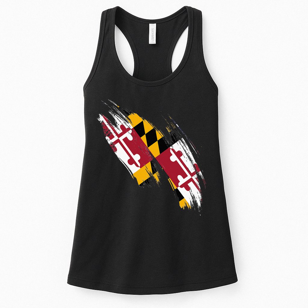 Maryland Flag Marylander Maryland Flag State Pride Womens Tank Top