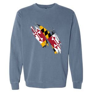 Maryland Flag Marylander Maryland Flag State Pride Garment-Dyed Sweatshirt