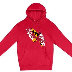 Maryland Flag Marylander Maryland Flag State Pride Premium Pullover Hoodie