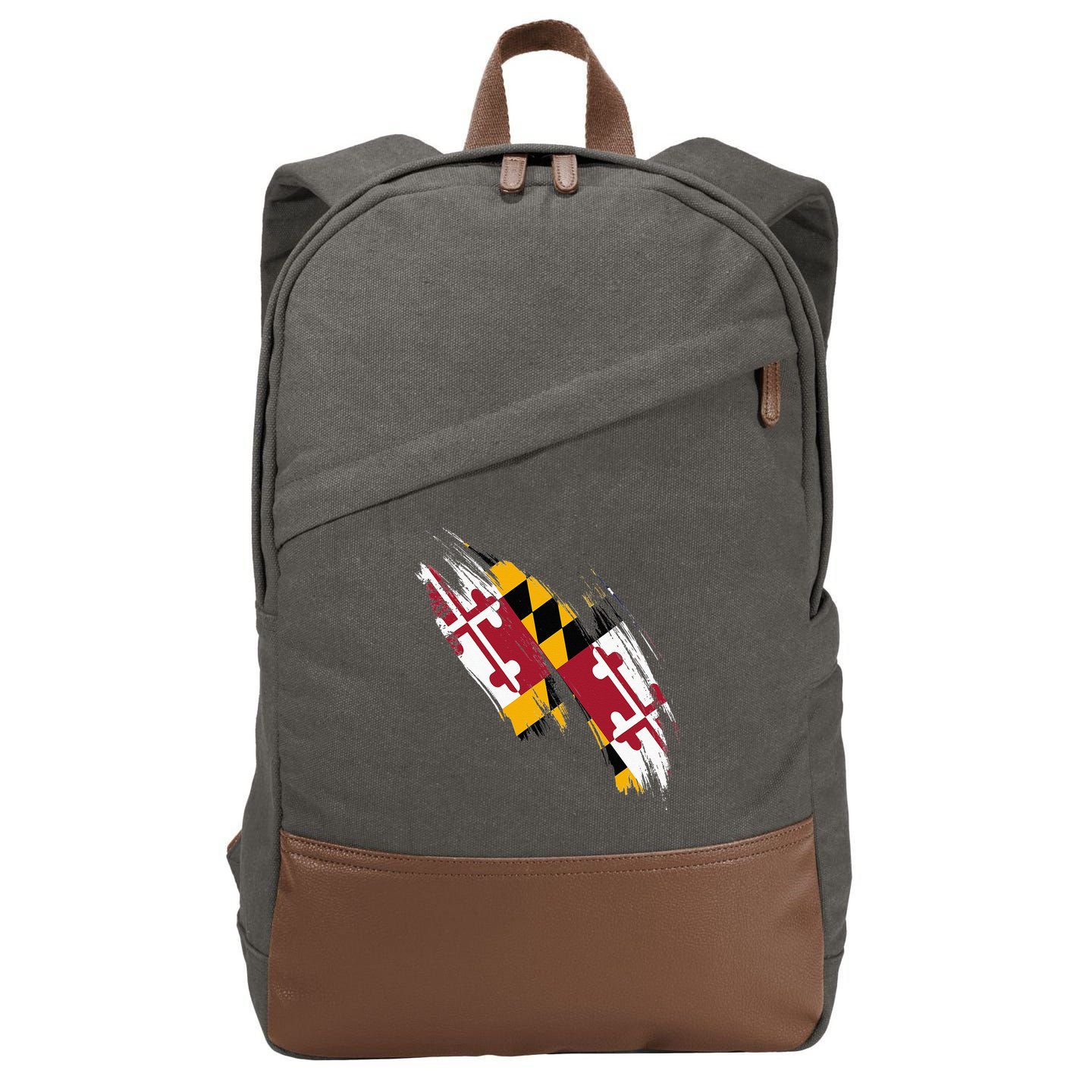 Maryland Flag Marylander Maryland Flag State Pride Cotton Canvas Backpack