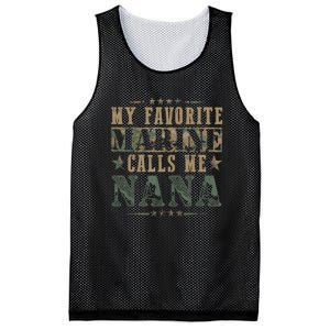 My Favorite Marine Calls Me Nana, Veteran Day Mesh Reversible Basketball Jersey Tank